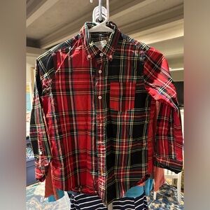 Crewcuts Holiday Plaid Shirt Size 8